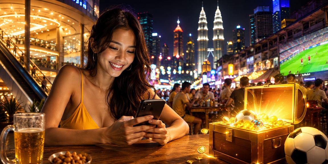 Pemain Kuala Lumpur mengakses permainan slot dalam talian melalui telefon mudah alih
