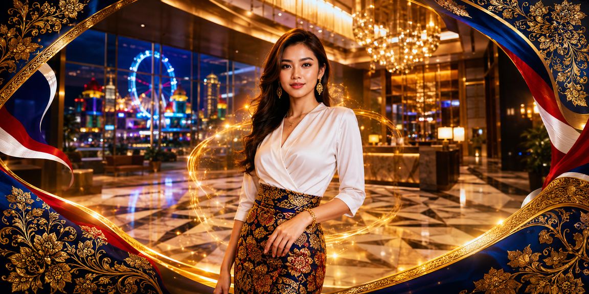 Pengguna VIP Malaysia dalam pakaian batik mengakses platform playtech dengan perlindungan privasi data yang kukuh